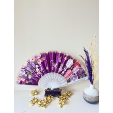 - Gül Desenli Altın Işıltılı Danteli Yelpaze