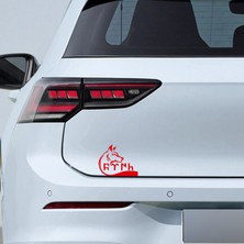 Sönmez Sticker Göktürkçe Türk Sticker - Kurt Sticker - Oto Sticker - Araba Sticker - Araç Sticker - Cam Sticker