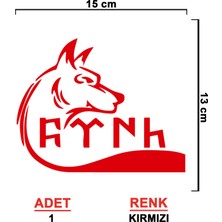 Sönmez Sticker Göktürkçe Türk Sticker - Kurt Sticker - Oto Sticker - Araba Sticker - Araç Sticker - Cam Sticker