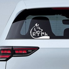 Sönmez Sticker Göktürkçe Türk Sticker - Kurt Sticker - Oto Sticker - Araba Sticker - Araç Sticker - Cam Sticker