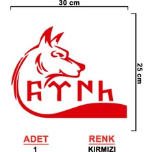 Sönmez Sticker Göktürkçe Türk Sticker - Kurt Sticker - Oto Sticker - Araba Sticker - Araç Sticker - Cam Sticker