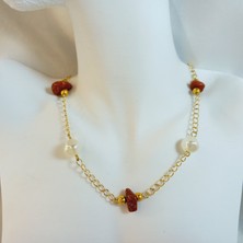 Crystal Atelier Sertifikalı Ay Taşı Kırıktaş Doğaltaş Inci Boncuk Aesthetic Soft Vibes Vintage Fairycore Kolye