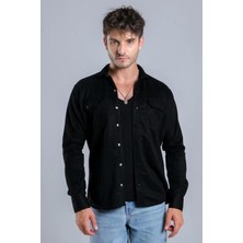 Classics Men Yxc Uzun Kol Slim Fit Erkek Süet GÖMLEK-6961