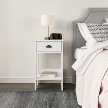 Decomech Mobilya Oslo Tek Çekmeceli Komodin Beyaz