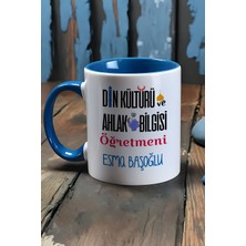 Hedizu Kişiye Özel Din Kültürü Öğretmeni Kupa Bardak Mavi Öğretmenler Günü Hediyesi