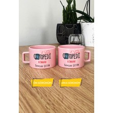 Hedizu Kişiye Özel Ortopedi Uzmanı Pastel Fincan Pembe Isme Özel Tıp Bayramı Hediyeleri