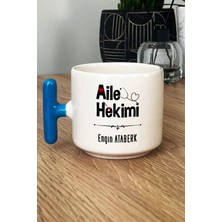 Hedizu Kişiye Özel Aile Hekimi Doktor Kupa Bardak T Kulplu Mavi Tıp Bayramı Hediyesi