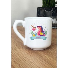 Hedizu Kişiye Özel Unicorn Kupa Bardak Oval Kız Çocuğa Hediye