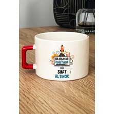 Hedizu Kişiye Özel Bilgisayar Öğretmeni -2- Lüks Fincan Kırmızı Öğretmenler Günü Hediyesi