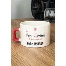 Hedizu Kişiye Özel Fen Bilimleri Öğretmeni Lüks Fincan Turuncu Öğretmenler Günü Hediyesi