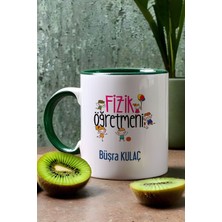 Hedizu Kişiye Özel Fizik Öğretmeni Kupa Bardak Yeşil Öğretmenler Günü Hediyesi