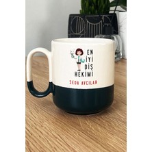 Hedizu Kişiye Özel Kadın En Iyi Diş Hekimi Pro Kupa Bardak Siyah