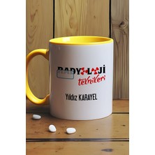 Hedizu Kişiye Özel Radyoloji Teknikeri Kupa Bardak Sarı Isme Özel Tıp Bayramı Hediyeleri
