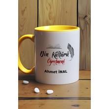 Hedizu Kişiye Özel Din Kültürü Öğretmeni Kupa Bardak Sarı Öğretmenler Günü Hediyesi