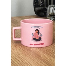 Hedizu Kişiye Özel Hamile Anne Adayı Pastel Fincan Pembe Anneler Günü Hediyesi