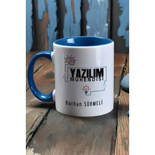Hedizu Kişiye Özel Yazılım Mühendisi Kupa Bardak Mavi Mühendisler Günü Hediyesi