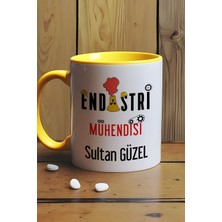 Hedizu Kişiye Özel Endüstri Mühendisi Kupa Bardak Sarı Mühendisler Günü Hediyesi