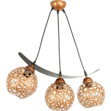 Woodhub Tekli Selçuklu Motif Kayık Model Tarz Sarkıt Avize