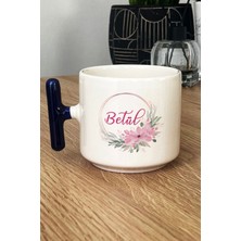 Hedizu Kişiye Özel Doğum Günü Hediyesi Kupa Bardak T Kulplu Lacivert Isim Yazılı