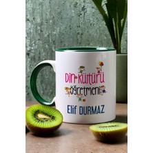 Hedizu Kişiye Özel Din Kültürü Öğretmeni Kupa Bardak Yeşil Öğretmenler Günü Hediyesi