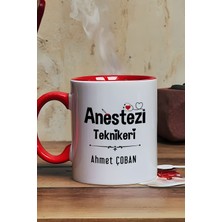 Hedizu Kişiye Özel Anestezi Teknikeri Kupa Bardak Kırmızı Tıp Bayramı Hediyesi