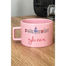 Hedizu Kişiye Özel Psikiyatrist Pastel Fincan Pembe Isme Özel Tıp Bayramı Hediyeleri