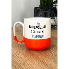 Hedizu Kişiye Özel Sosyoloji Öğretmeni Pro Kupa Bardak Turuncu Öğretmenler Günü Hediyesi