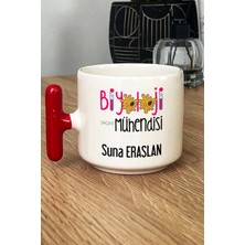 Hedizu Kişiye Özel Biyoloji Mühendisi Kupa Bardak T Kulplu Kırmızı Mühendisler Günü Hediyesi