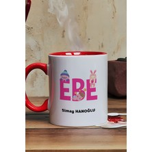 Hedizu Kişiye Özel Ebe Kupa Bardak Kırmızı Tıp Bayramı Hediyesi