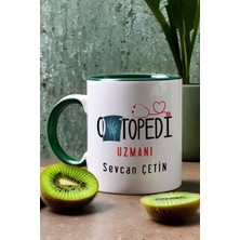 Hedizu Kişiye Özel Ortopedi Uzmanı Kupa Bardak Yeşil Isme Özel Tıp Bayramı Hediyeleri