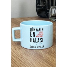 Hedizu Kişiye Özel Halaya Hediye Pastel Fincan Mavi Halaya Doğum Günü Hediyesi