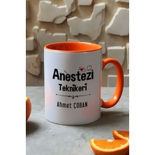 Hedizu Kişiye Özel Anestezi Teknikeri Kupa Bardak Turuncu Tıp Bayramı Hediyesi
