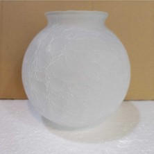 Woodhub Osmanlı Avize Camı Mat Beyaz Çatlak Desenli(Ağız Çapı 7,5-8  cm )