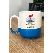 Hedizu Kişiye Özel En Büyük Asker Pro Kupa Bardak Mavi Askere Hediye