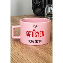 Hedizu Kişiye Özel Optisyen Pastel Fincan Pembe Isme Özel Tıp Bayramı Hediyeleri