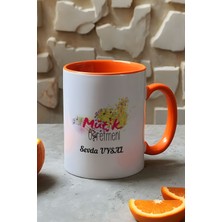 Hedizu Kişiye Özel Müzik Öğretmeni -2- Kupa Bardak Turuncu Öğretmenler Günü Hediyesi