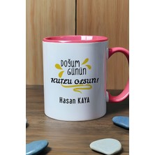 Hedizu Kişiye Özel Doğum Günü Hediyesi Kupa Bardak Pembe Anneye Babaya Arkadaşa Kardeşe Hediye