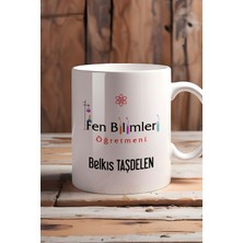 Hedizu Kişiye Özel Fen Bilimleri Öğretmeni Kupa Bardak Beyaz Öğretmenler Günü Hediyesi