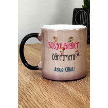 Hedizu Kişiye Özel Sosyal Bilgiler Öğretmeni Kupa Bardak Sihirli Öğretmenler Günü Hediyeleri