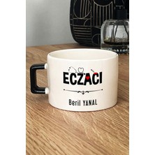 Hedizu Kişiye Özel Eczacı Lüks Fincan Siyah Tıp Bayramı Hediyesi