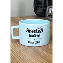 Hedizu Kişiye Özel Anestezi Teknikeri Pastel Fincan Mavi Tıp Bayramı Hediyesi