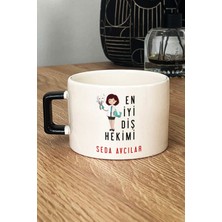 Hedizu Kişiye Özel Kadın En Iyi Diş Hekimi Lüks Fincan Siyah