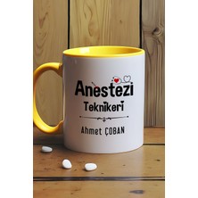Hedizu Kişiye Özel Anestezi Teknikeri Kupa Bardak Sarı Tıp Bayramı Hediyesi