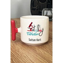 Hedizu Kişiye Özel Patoloji Teknikeri Kupa Bardak T Kulplu Pembe Isme Özel Tıp Bayramı Hediyeleri