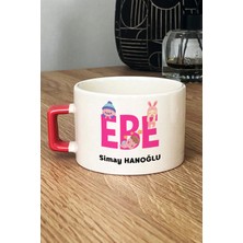 Hedizu Kişiye Özel Ebe Lüks Fincan Turuncu Tıp Bayramı Hediyesi