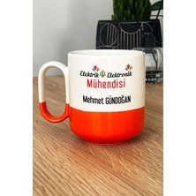 Hedizu Kişiye Özel Elektrik Elektronik Mühendisi Pro Kupa Bardak Turuncu Mühendisler Günü Hediyesi