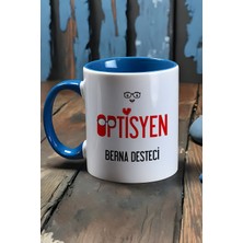 Hedizu Kişiye Özel Optisyen Kupa Bardak Mavi Isme Özel Tıp Bayramı Hediyeleri