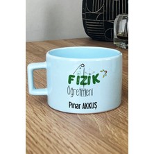 Hedizu Kişiye Özel Fizik Öğretmeni -2- Pastel Fincan Mavi Öğretmenler Günü Hediyesi