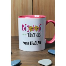 Hedizu Kişiye Özel Biyoloji Mühendisi Kupa Bardak Pembe Mühendisler Günü Hediyesi