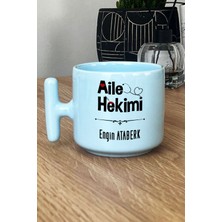 Hedizu Kişiye Özel Aile Hekimi Doktor Pastel T Kulplu Kupa Bardak Mavi Tıp Bayramı Hediyesi